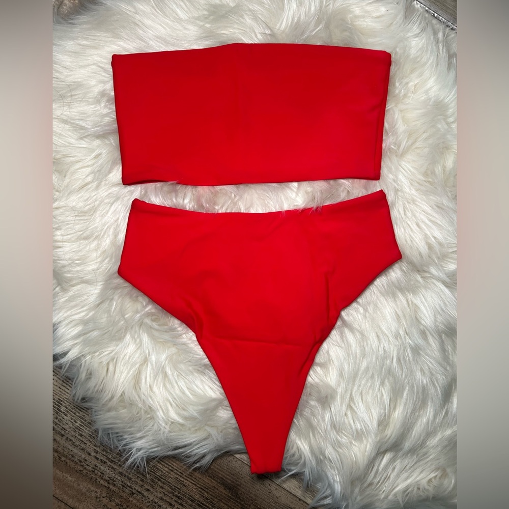 Fashion Nova Bold Red Bikini Set